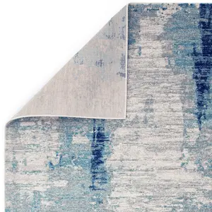 Blue Modern Abstract 9mm Thick Stain-Resistant Rug For Bedroom, & Dining Room, Easy to Clean Area Rug-160cm X 230cm