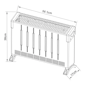 2000W White Convector heater Without timer function