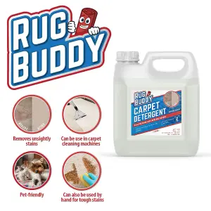 Rug Buddy Carpet Detergent - Upholstery Shampoo Cleaner Solution Stain Remover - 1 Litre