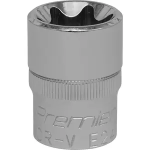 Premium E24 TRX Star Socket Bit - 1/2" Drive with Knurled Grip for Maximum Control