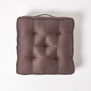 Homescapes Chocolate Brown Faux Suede Armchair Booster Cushion