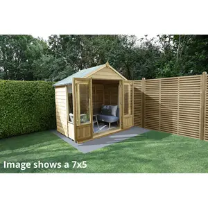 4Life 8x6 Pressure Treated Double Door Apex Summerhouse Yes