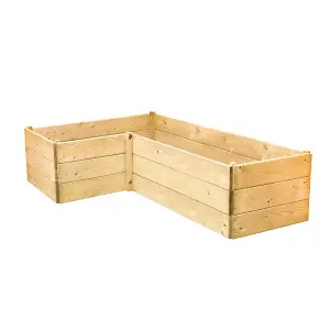 Greena L-Shaped Raised Bed - 60 x 120cm, Height 45cm