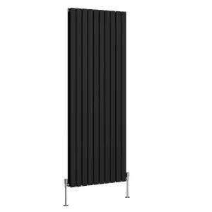 Right Radiators 1800x680 mm Vertical Double Flat Panel Designer Radiator Black