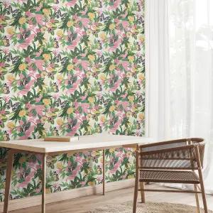 Hoopla Walls Paradise Flamingo Smooth Matt Wallpaper