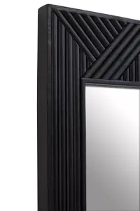 Interiors by Premier Jakara Black Finish Wall Mirror