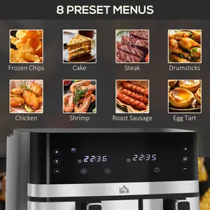 HOMCOM 9L Air Fryer Oven