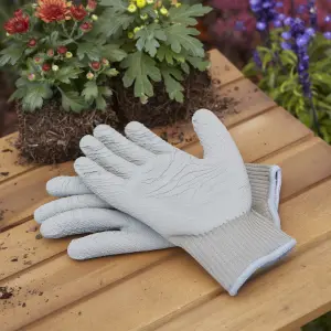 Verve Polyester (PES) Khaki Gardening gloves Medium, Pair