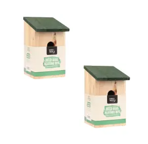 2 x Traditional Small Wild Bird Nesting Box