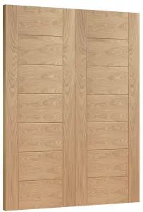 Palermo Internal Oak Rebated Door Pair  - 1981 x 1524 x 40mm (60")