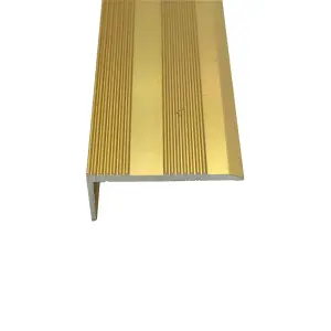 9mm Self-Adhesive Gold Stair Nosing Trim 3ft / 0.9metres Edging Strip Tile / Laminate / Wood To Vinyl Or Carpet