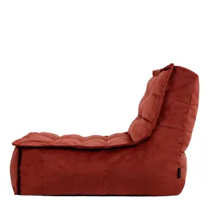 icon Dolce Lounger Bean Bag Terracotta Velvet Bean Bag Chair