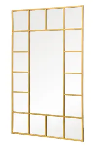 MirrorOutlet The Genestra Gold Modern Wall Leaner Garden Mirror 200 x 120cm