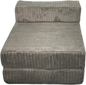 Jumbo Cord Z Bed Fold Out Chair Sofa Lounger - Charcoal