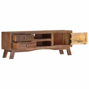 Berkfield TV Cabinet 110x30x40 cm Rough Mango Wood