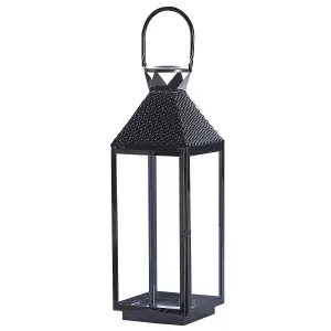 Beliani Modern Lantern BALI Metal Black