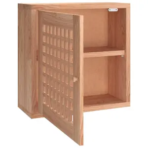 Berkfield Wall Cabinet 42x18x42 cm Solid Wood Walnut