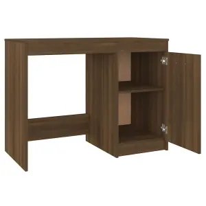 Berkfield Desk Brown Oak 100x50x76 cm Engineered Wood