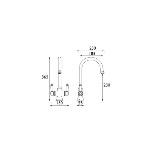 Bristan Franz Chrome effect Kitchen Mixer Tap