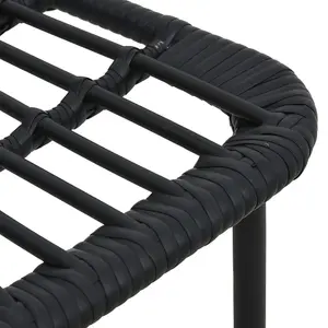 Berkfield Garden Chairs 2 pcs Poly Rattan Black