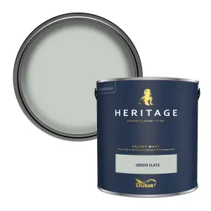 Dulux Trade Heritage Green Slate Velvet matt Wall paint, 2.5L