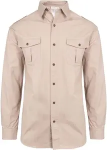 House Of Bruar Men's Safari Shirt - Beige