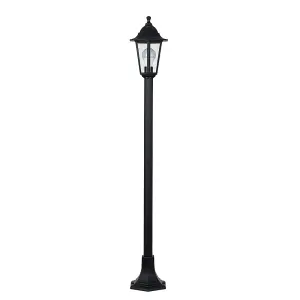 ValueLights Mayfair Traditional Victorian Style 1.2m Black IP44 Rated Outdoor Garden Lamp Bollard Post Light