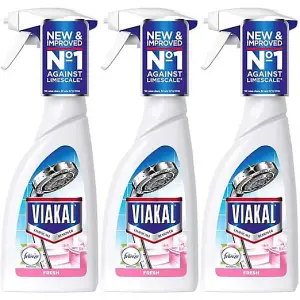 Viakal Limescale Remover Spray , With Febreze, 500ml (Pack of 3)