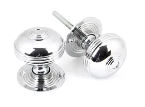 From The Anvil Polished Chrome 63mm Prestbury Mortice/Rim Knob Set