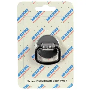 McAlpine CARD-7 Chrome Plated Handle Basin Plug - CP1H