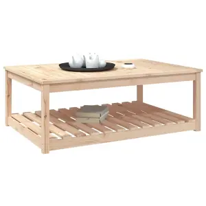 Berkfield Garden Table 121x82.5x45 cm Solid Wood Pine