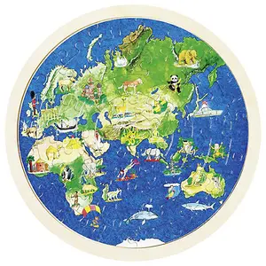 Goki World Puzzle Circle Globe Earth Learn Geography Educational Childrens Toy