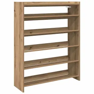 Berkfield Shoe Rack Artisan Oak 80x25x100 cm Engineered Wood