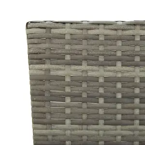 Berkfield Garden Bench with Cushions Grey 176 cm Poly Rattan