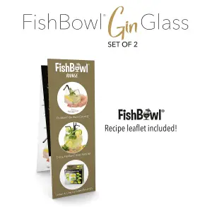 CKB Fishbowl Set of 2 Gin Cocktail Vodka Glass 600ml Gift Set