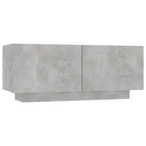 Berkfield TV Cabinet Concrete Grey 100x35x40 cm Engineered Wood