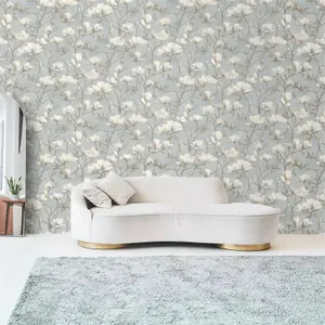 Holden Opus Petalina Magnolia flowers Floral Bloom Blue Wallpaper