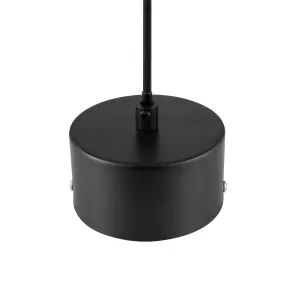 GoodHome Klentony Matt Black Pendant ceiling light, (Dia)100mm