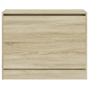 Berkfield Shoe Cabinet Sonoma Oak 80x34x63 cm Engineered Wood