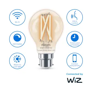 Philips WiZ B22 60W LED Cool white & warm white A60 Non-dimmable Light bulb