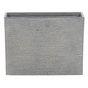 Rectangular Plant Pot 25 x 60 x 45 cm Grey EDESSA