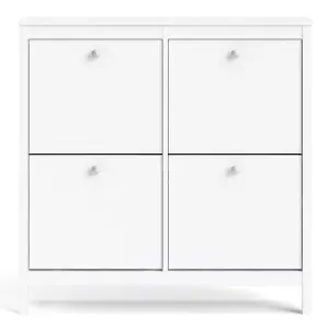 Madrid Shoe cabinet 4 Compartments in White