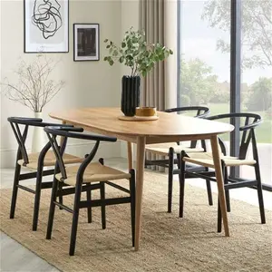 DUSK Heidi Solid Oak Oval 6-8 Seater Dining Table - Natural