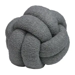 furn. Boucle Knotted Fleece Ready Filled Cushion