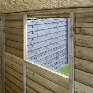 6 x 4 Pressure Treated Overlap Shed - Single Door and 1 Window