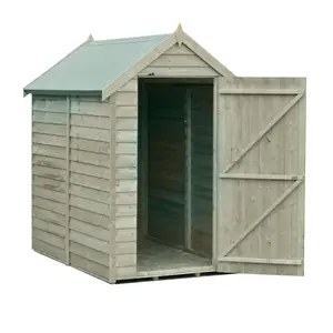 Shire Overlap 6x4  Single Door Windowless Value Shed Pressure Treated