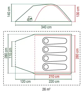 Kobuk Valley 4+ BlackOut Tent Outdoor