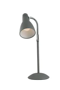 Luminosa Logiko Adjustable Table Task Lamp, Grey, E14