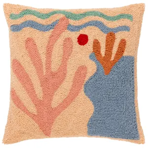 Heya Home Corals Knitted Feather Rich Cushion