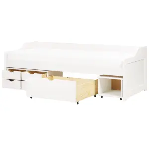 Wooden EU Single Bed 90 x 200 cm White ROYVILLE